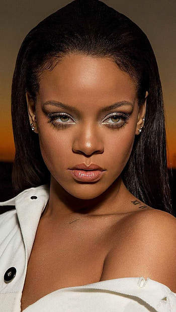 Rihanna, Chart-topping hits, Empowering lyrics, Unforgettable talent HD phone wallpaper