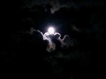 Moon on clouds, Summer, Night, Moon, Sky HD wallpaper