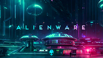 Cyber Alienware, Alienware, futuristic city, video game HD wallpaper
