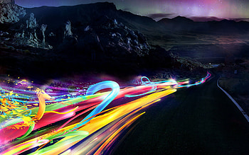 Abstract road, colourful, road, abstract, 3d HD wallpaper