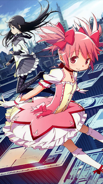 Puella Magi Madoka Magica — Magical Girls Skyline , Anime, Puella Magi Madoka Magica HD phone wallpaper