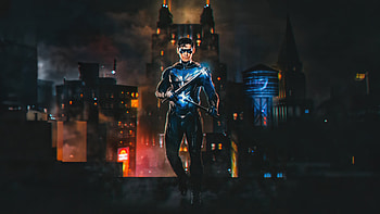 Brenton Thwaites As Nightwing In Titans, titans, tv-shows, nightwing, superheroes, artwork, digital-art HD wallpaper