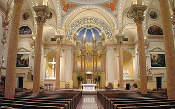 St. Marys Church in Marietta, Ohio, catholic, architecture, church, altar HD wallpaper
