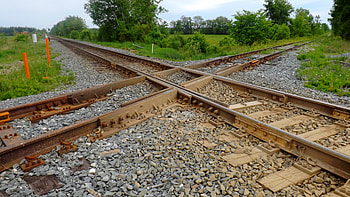 cross roads, tracks, gravel, rocks, railroad HD wallpaper