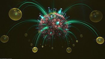 Abstract, Beams, Rays, Fractal, Sphere, Spheres HD wallpaper