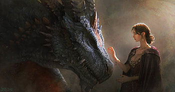 Dragon Queen, lady, Dragon, fantasy, queen HD wallpaper