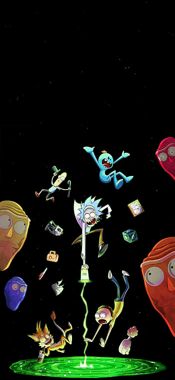 Rick and Morty, Amoled , Animated series HD phone wallpaper