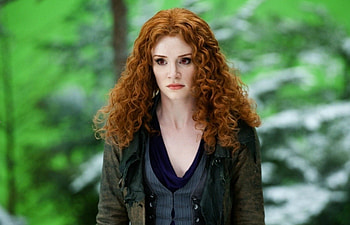 Bryce Dallas Howard as Victoria, black, victoria, red eyes, twilight saga, vampire, actress, beauty, fantasy, green, movie, redhead, Bryce Dallas Howard, forest HD wallpaper