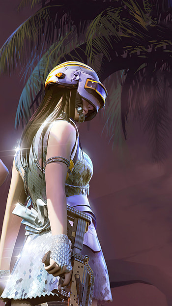 PUBG Girl Silver Dress Ultra, PUBG Girl Anime HD phone wallpaper