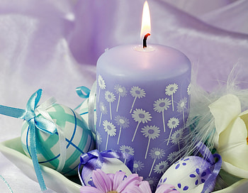 Flowers, Eggs, Easter, Miscellanea, Miscellaneous, Holiday, Candle, Fluff, Fuzz HD wallpaper