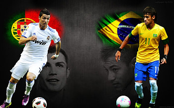 Neymar vs Cristiano Ronaldo HD wallpaper