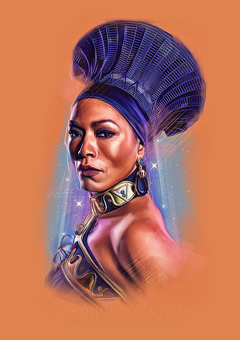 Ramonda, Black Panther, Sophie Cowdrey, Queen HD phone wallpaper