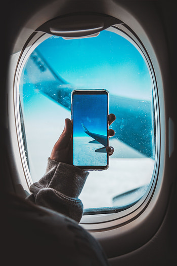 Hand, Miscellanea, Miscellaneous, Porthole, Wing, Plane, Airplane, Smart HD phone wallpaper