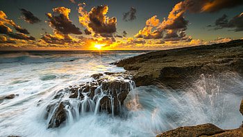 The natural Park of Sintra-Cascais, Cabo Raso, Portugal, sunset, coast, colors, clouds, sky, rocks, sun HD wallpaper