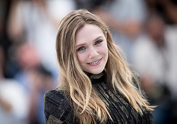 Smile, actress, at premier, Elizabeth Olsen HD wallpaper