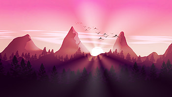 Birds Flying Back To Homes , birds, artist, artwork, digital-art, minimalism, minimalist, deviantart HD wallpaper