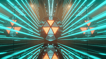 3D, Form, Neon, Sphere HD wallpaper
