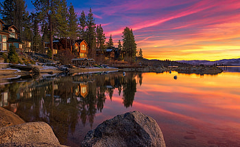 Lake Tahoe Summer Cabins HD wallpaper