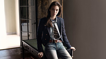 Vittoria Ceretti In Rl Spencer Blazer, vittoria-ceretti, girls, model, celebrities HD wallpaper