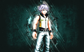 Riku, Kingdom Hearts, blue stone background, Kingdom Hearts characters, anime characters, Riku character, grunge art HD wallpaper