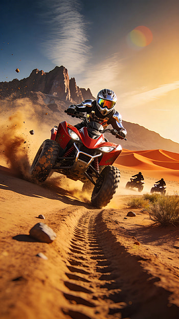 Desert Rush - ATV | Dune Charge - ATV | Redline Rider - ATV, desert HD phone wallpaper
