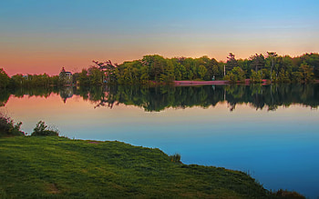 Pallette, lakes, reflection, colors, sky, beautiful, nature, clear HD wallpaper