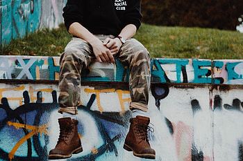 Miscellanea, Miscellaneous, Is Sitting, Sits, Boots, Guy, Shoes, Trousers, Pants HD wallpaper