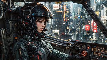 Pilot Girl In The Modern, pilot, ai-girls, ai, scifi, artist, artwork, digital-art HD wallpaper