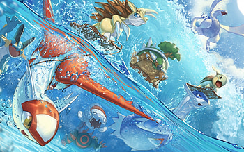 Latias anime, Dracovish, Lugia, Swampert, Latios & Latias HD wallpaper