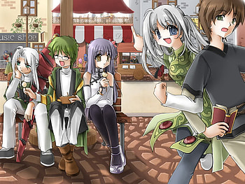 friends, anime, boy, lol, girl HD wallpaper