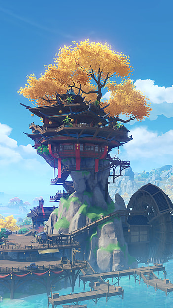 Wangshu Inn — Liyue (Genshin Impact), video game, Genshin Impact HD phone wallpaper