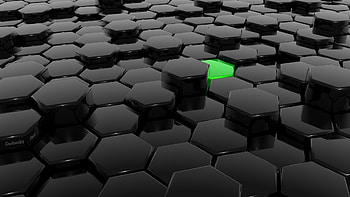 3D geometry, Hexagon , backgrounds, Digital art HD wallpaper