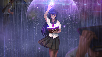 No Need For Umbrella , anime-girl, anime, artist, artwork, digital-art, artstation HD wallpaper