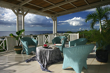 Ocean Terrace, chairs, table, veranda, terrace, ocean HD wallpaper