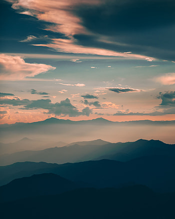 Nature, Sunset, Sky, Mountains, Horizon, Thailand HD phone wallpaper