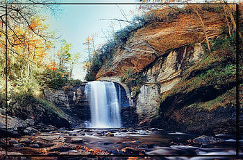 LOVELY WATERFALL, LOVELY, NATURE, WATERFALL HD wallpaper