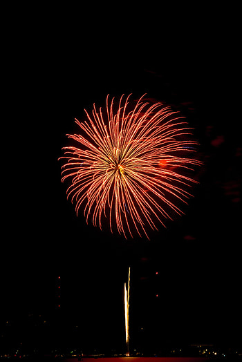 Holidays, Sky, Salute, Dark, Sparks, Firework, Fireworks HD phone wallpaper