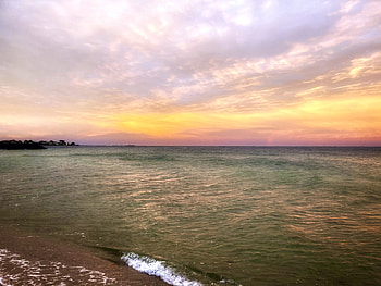 Winter Morning Beach, Beach, Water, Winter, Sky HD wallpaper