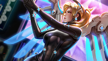 Mercy Overwatch Fantasy Gun , mercy-overwatch, overwatch, games, xbox-games, ps-games, pc-games, deviantart HD wallpaper