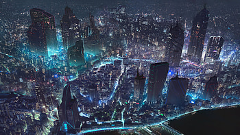 Cyberpunk City World Map , cyberpunk, city, artist, artwork, digital-art, artstation HD wallpaper