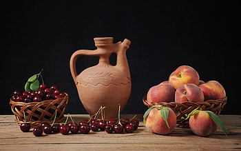 Fruits, Background, Tablewares, Still Life HD wallpaper