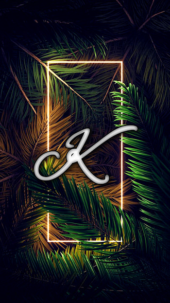 K alphabet, love, couple, neon HD phone wallpaper