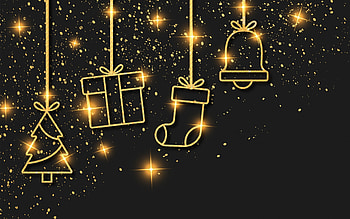 Pattern, new year, golden, black, craciun, christmas, texture, card HD wallpaper