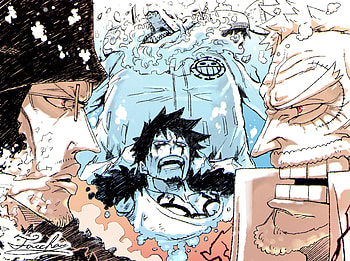Aokiji, Monkey D. Garp, Trafalgar Law, and Bepo, Anime, One Piece, Aokiji (One Piece), Monkey D. Garp, Trafalgar Law HD wallpaper