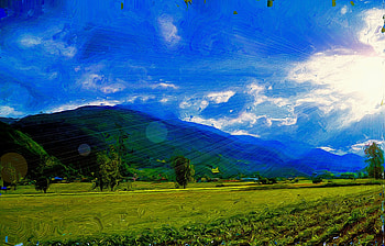 Nature, Landscape, Painting HD wallpaper