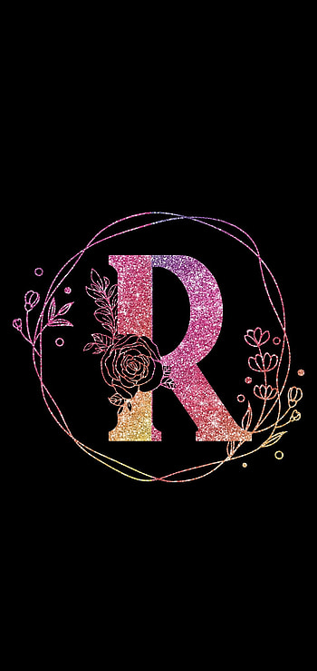Pink/Black R, pink, glitter HD phone wallpaper