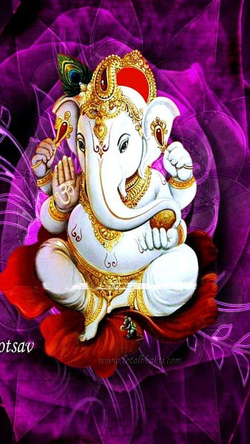 Best Ganesh, Purple Background, purple, background HD phone wallpaper