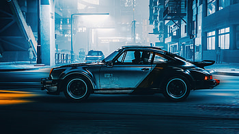 Silverhand Porsche Cyberpunk 2077, cyberpunk-2077, 2021-games, games, ps-games, xbox-games, pc-games, scifi, cyberpunk, artstation HD wallpaper