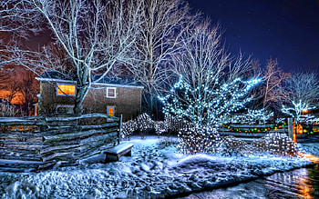 Christmas, Christmas Lights, Holiday HD wallpaper
