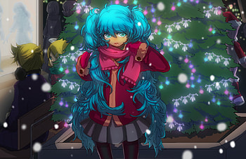 miku ses merry christmas, xcz, zxc HD wallpaper